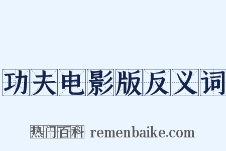 功夫电影版反义词是什么意思的图片